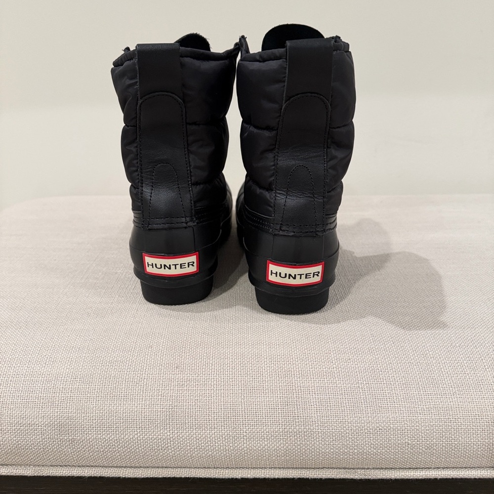 Hunter Original Insulated Lace-Up Snow Boots – Black – Never Worn Size 7 - Picture 3 of 9
